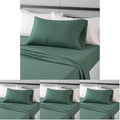 Amazon Basics Lightweight Super Soft Easy Care Wrinkle Free Microfiber 3 Piece Bed Sheet Set with 14-Inch Deep Pockets, Twin, Emerald Green, Solid, Kids, Men & Women Bedding (Pack of 4)