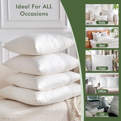 TOPGREEN Ogranic Feathers Down Pillow Inserts 24x24 - Image 4