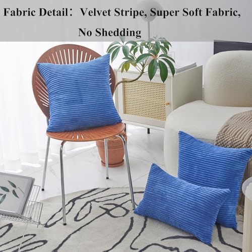 Home Brilliant Blue Decorative Pillows Large Throw Pillow Cover - Image 2