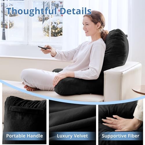 Sasttie Reading Pillow for Bed, Back Pillow for Sitting Up - Image 4