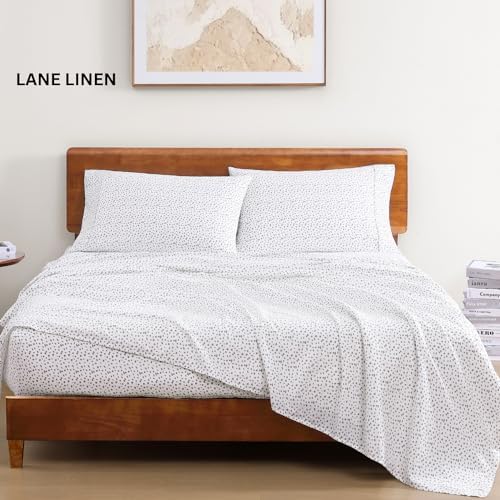 100% Organic Cotton White Full-Sheets Set, 4-Piece Long Staple Percale Weave - Image 2