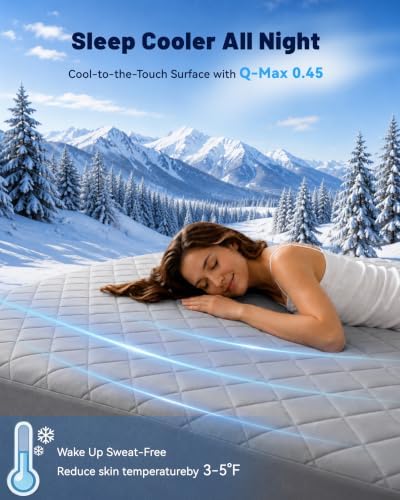 Cooling Mattress Pad Noiseless Protecter 3xBreathable Twin - Image 4