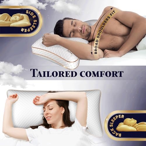 Royal Therapy Queen 4-Pack Memory Foam Pillow, Adjustable Shredded Odor-Free - Image 5