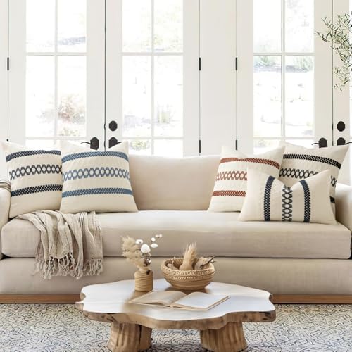 MIULEE Set of 2 Black Boho Decorative Pillow Covers 18x18 Inch - Image 3