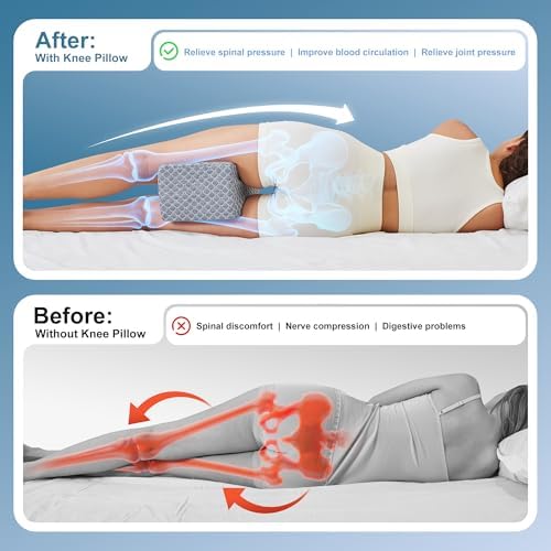 UJPFEO Knee Pillow for Side Sleepers, Leg Pillow for Sciatica, Joints Pain - Image 5