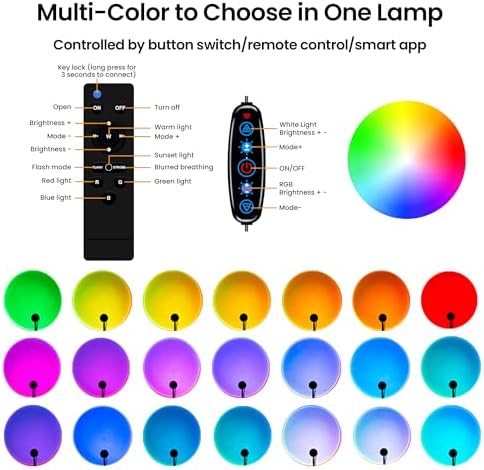 Tsrarey Sunset Lamp Projector,Multiple Colors LED Lights for Room Decor - Image 2