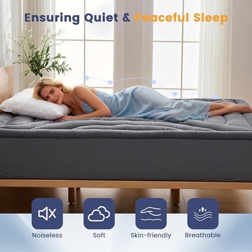 Waterproof Queen Mattress Pad, Noiseless Mattress Protector Queen Size - Image 5