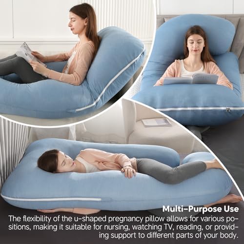 U Shaped Pregnancy Pillow for Sleeping, Maternity Body Pillow for Women - Image 6