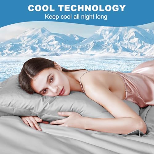 Cooling Pillow Cases Set of 2, Queen Size Cool Pillowcases - Image 2