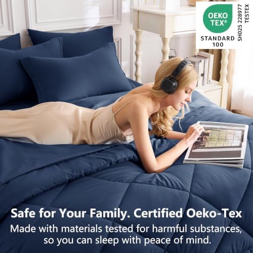 CozyLux California King Comforter Set 104"x96", 7 Piece - Image 6