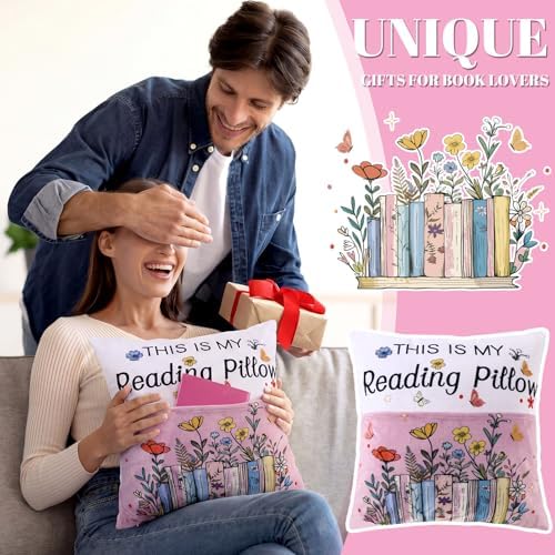 18 x 18 Inch This is My Reading Pillow Pocket Pillow - Image 6