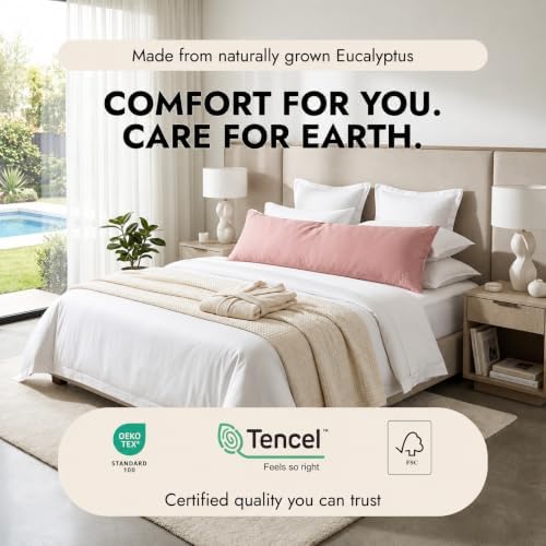 Cotton Metrics Body Pillowcase 20x60 – 100% Tencel Lyocell Eucalyptus Cooling - Image 2