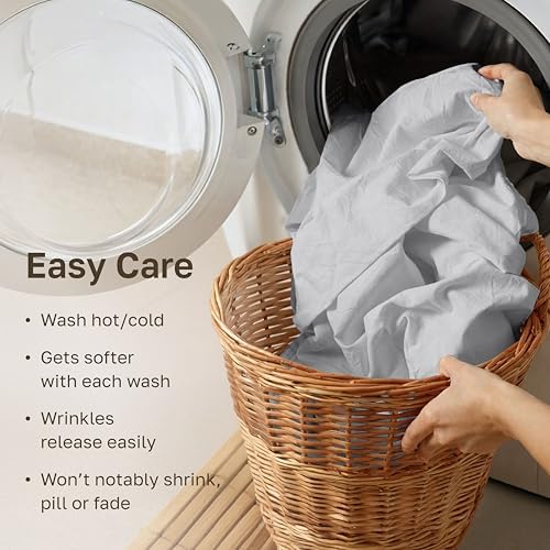 California Design Den Soft 100% Cotton 400 Thread Count Sheets Full Set - Image 6