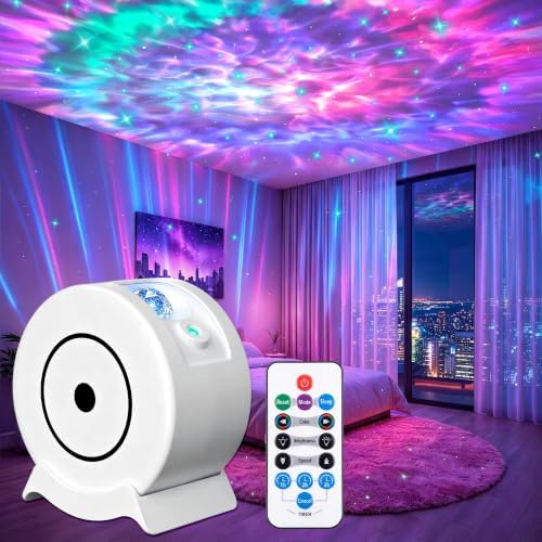 Galaxy Light Star Projector for Bedroom, 360° Night Light with Remote Timer by Unknown