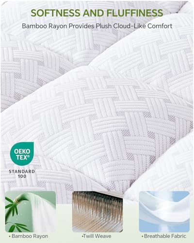 3 Inch Thick King Size Mattress Topper Pillow Top Mattress Bed Pad - Image 2
