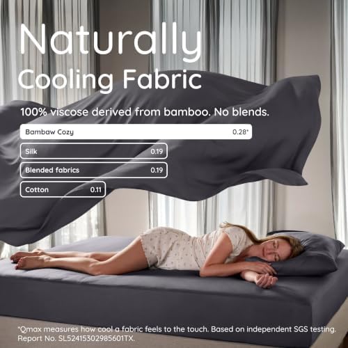 Bambaw 100% Viscose Derived from Bamboo Sheets Queen Size Set – 4pcs Cooling - Image 4