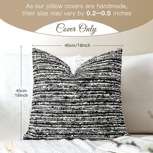 Artscope Throw Pillow Cover 18x18 Super Thick Body Pillow Cover Decorative - Image 5
