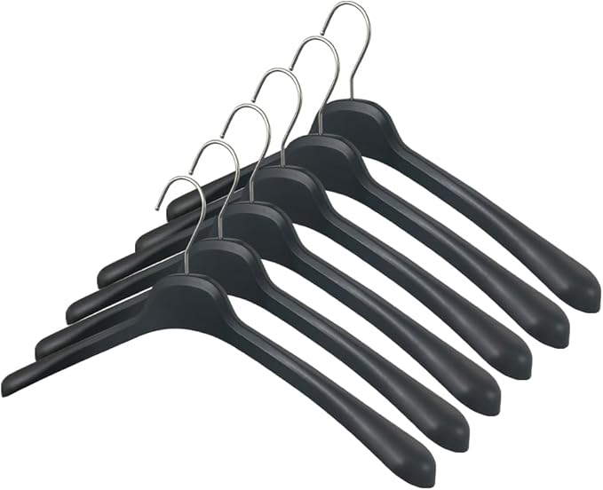 All Hung Up Hangers Plastic Coat Hangers, Clothes Hangers (Black, 36pk)
