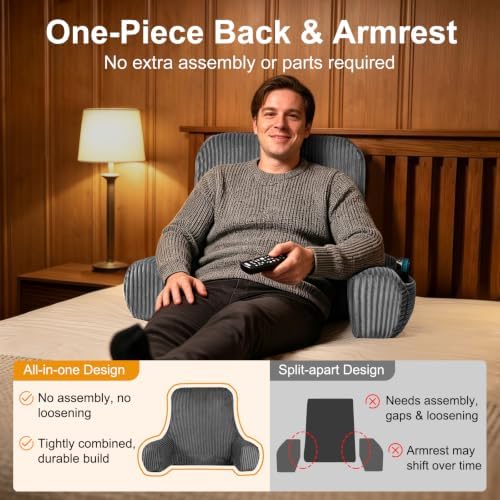 Reading Pillow for Bed Sitting Up, Back Support Pillow - Image 4
