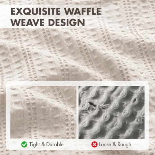 Decorative Waffle Weave Body Pillowcase 20x54 Cream No Insert - Image 5