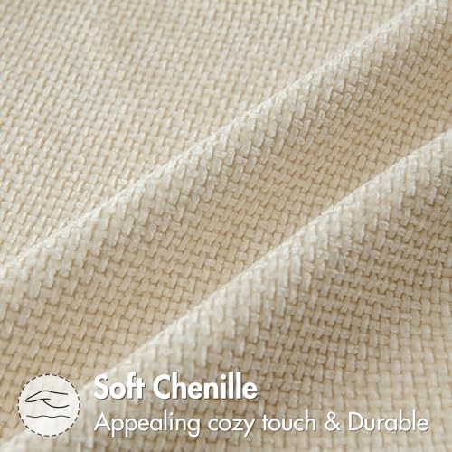 MIULEE Decorative Couch Throw Pillow Covers 16x16 Inch Neutral Cream 2 Pack - Image 6