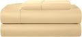 CHATEAU HOME COLLECTION 100% Egyptian Cotton Bed Sheets Twin, 3 Piece 400 Thread Count twinSheet Set Fits Upto 17", Soft & Comfy Sateen Weave, Machine Washable Luxury Bedding- Semolina