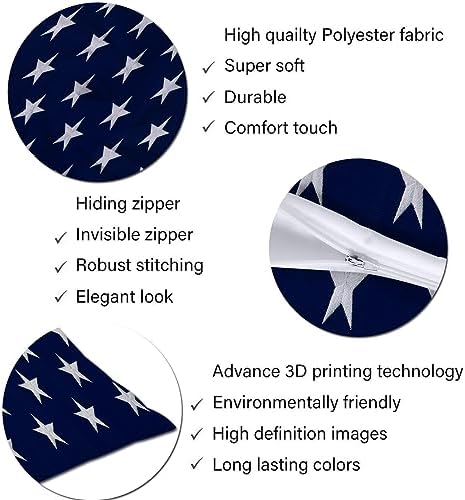 Blue Body Pillow Cover, Farmhouse Long Pillow Case Protector - Image 6