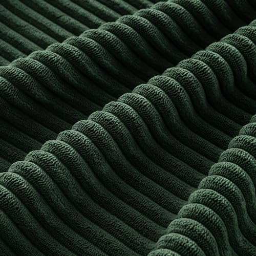 MIULEE Soft Corduroy Decorative Throw Pillow Covers Army Green 16x16 - Image 4