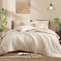 Monbix King Size Comforter Set 7 Pieces Birch Marble Bed in a Bag by Monbix