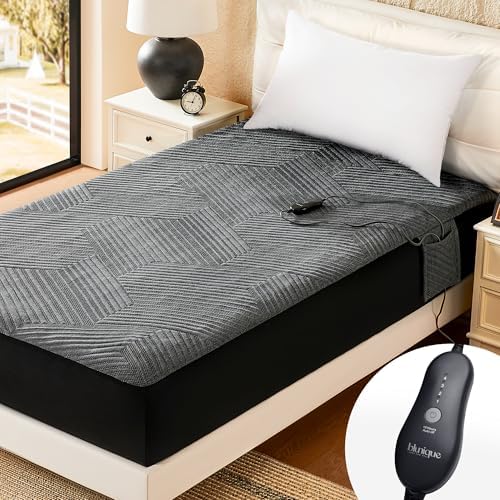 Electric Heated Mattress Pad Twin Size Single Control Bed Warmer, Deep Pocket by blunique