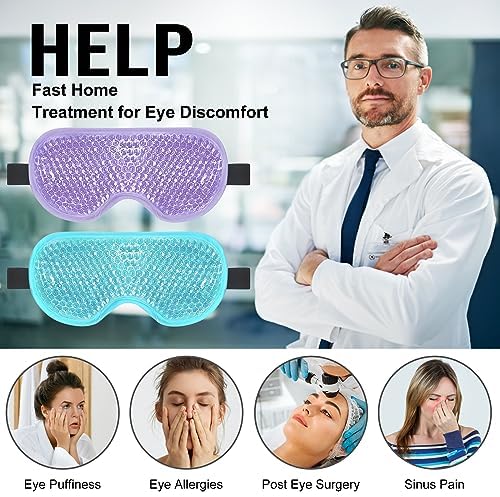 BeeVines Gel Eye Mask, Cooling Ice Masks - Image 2