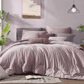 Monbix Full Size Comforter Set 7 Pieces Lilac Cationic Dyeing Bed in a Bag by Monbix