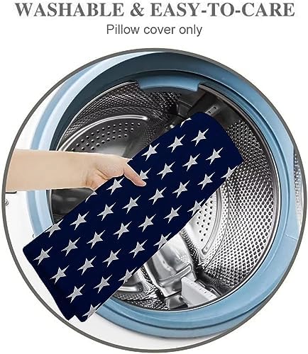 Blue Body Pillow Cover, Farmhouse Long Pillow Case Protector - Image 7