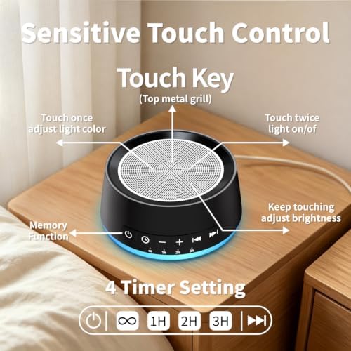 White Noise Machine Night Light Sound Machine - Image 3