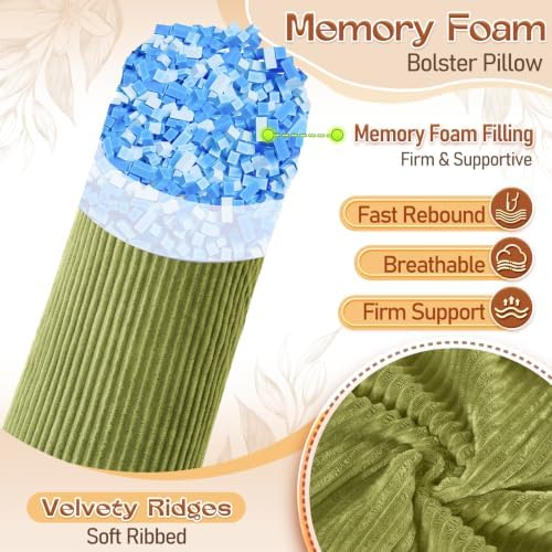 1 MIDDLE ONE Body Pillow, Memory Foam Round Body Pillows - Image 2