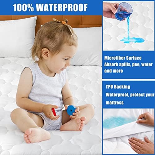 Waterproof Mattress Protector Twin Size, Breathable, Hollow Cotton Alternative - Image 2