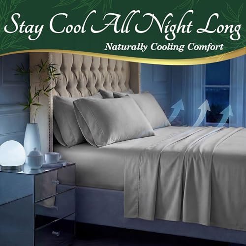 DECOLURE 100% Viscose Derived from Bamboo Sheets Twin Size, Luxury 4 Pc Set - Image 3