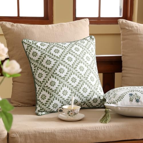 ISAENNE Designer Linen Throw Pillow Cover - Image 2