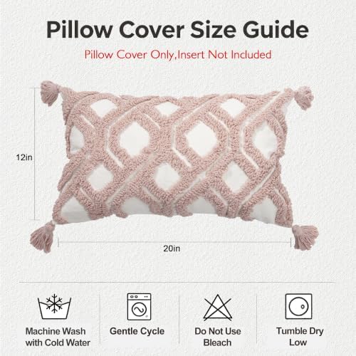 Lumbar Boho Pillow Covers 12x20 Tufted - Image 6