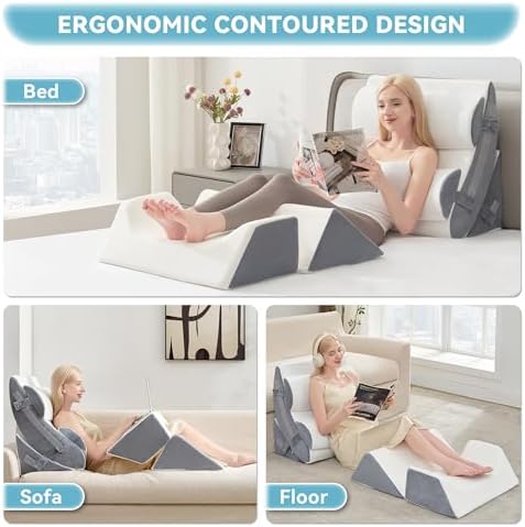 Kingfun 6PCS Orthopedic Bed Wedge Pillow Set - Image 6