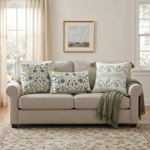 ISAENNE Designer Linen Throw Pillow Cover - Image 4