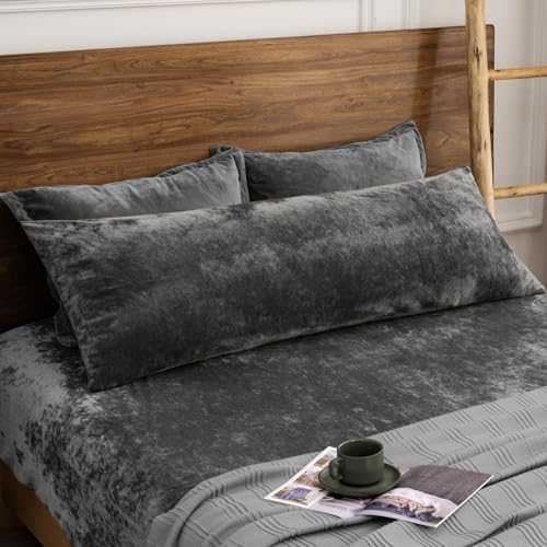 PHF Truly Velvet Zippered Body Pillowcase, No Insert, 1 Pack Ultra Soft by PHF