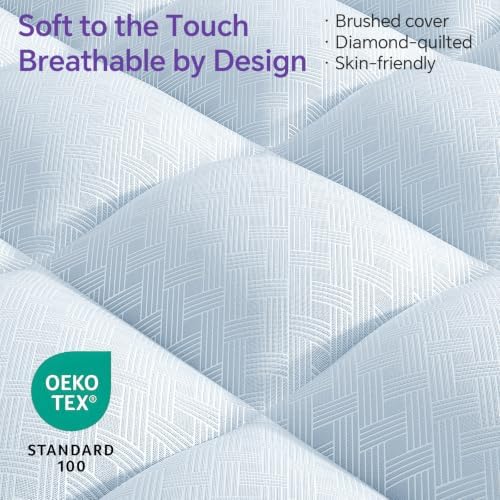 ChiXpace Full Mattress Topper, Viscose Derived from Bamboo, Soft Pillow Top - Image 2