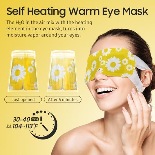BeHoomi 20 Packs Steam Eye Mask, Heated Eye Mask Warm Compress - Image 5
