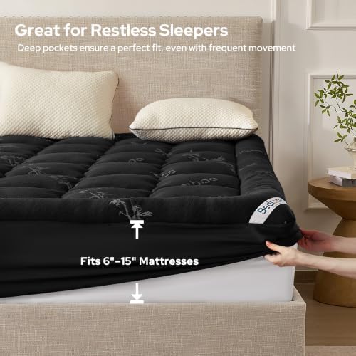 BEDLORE Twin Mattress Topper, Thick Pillow Top Mattress Pad - Image 6