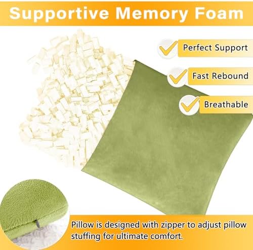 1 MIDDLE ONE 2 Pack Small Pillow, Memory Foam Mini Pillow 11 X 7 Inches - Image 2