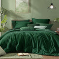 Monbix Queen Size Comforter Set 7 Pieces Emerald Green Bed in a Bag by Monbix