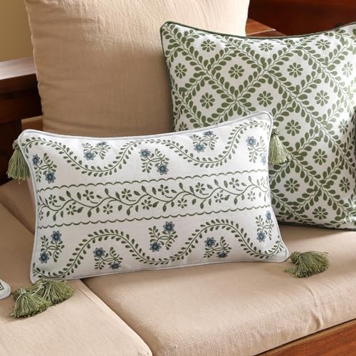 ISAENNE Designer Linen Throw Pillow Cover - Image 2