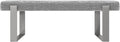 VANT Upholstered Bed Bench - Metallic Silver - Brushed Nickel - Contemporary Modern, Bedroom Bench Seat, Hallway, or Entryway