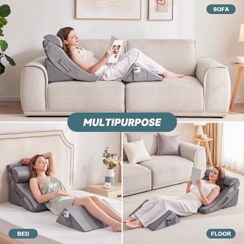 Yojoker 4pcs Orthopedic Bed Wedge Pillow Set - Image 2